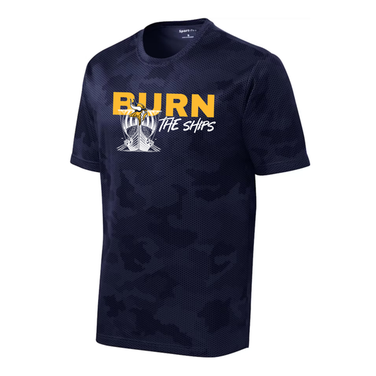 Camo BURN THE SHIPS Cadillac Vikings Wrestling DRI-FIT Cooling Performance T-Shirt