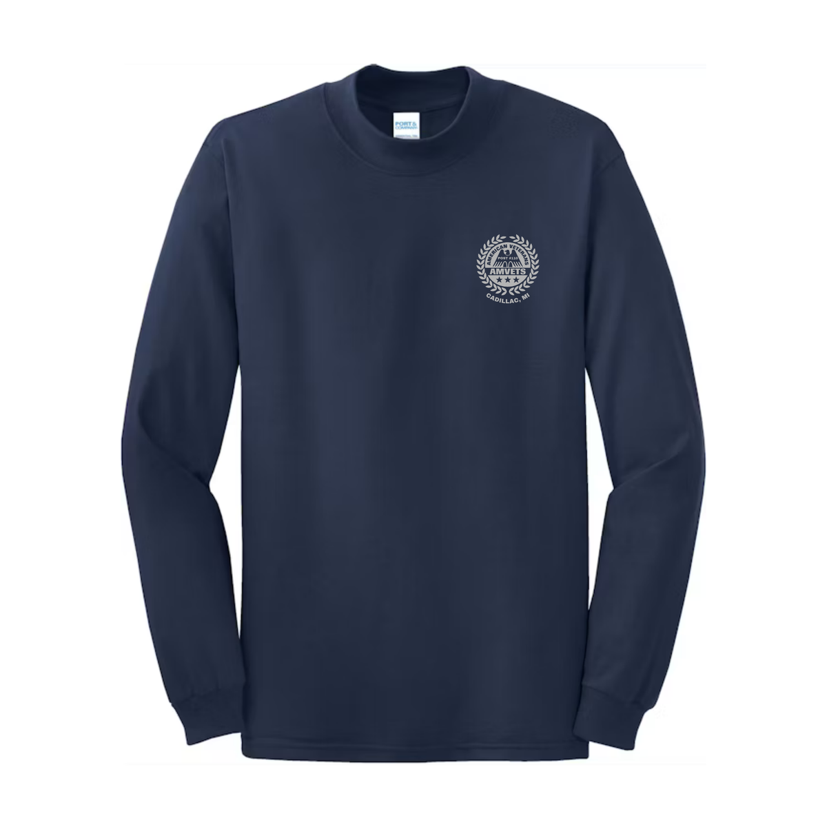 AMVETS Post #110 Long-Sleeve Mock Turtleneck (PC61M) - NAVY