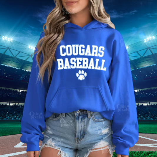Great Lakes Cougars Baseball ADULT Hoodie