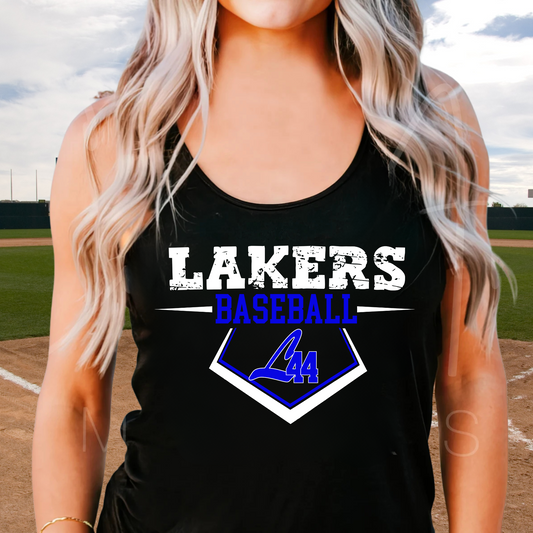 Latitude 44 Lakers Baseball ADULT Racerback Tank Top