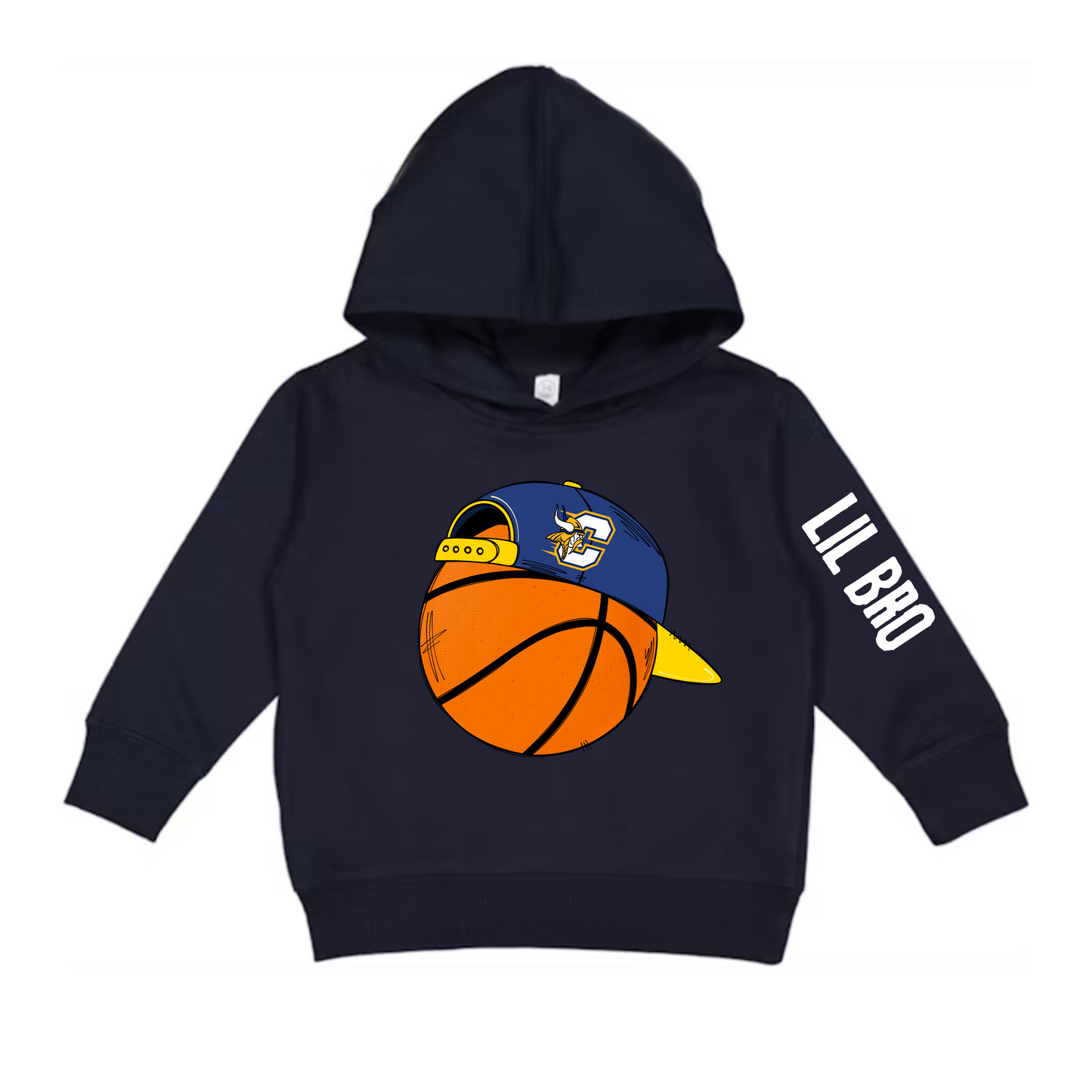 Vikings Little Bro Basketball TODDLER Hoodie