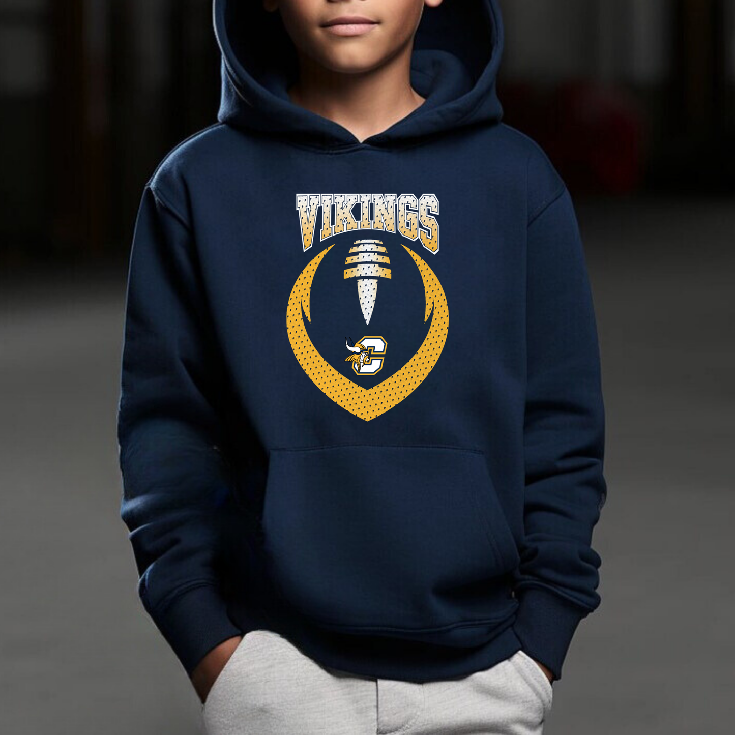 Cadillac Vikings Football UNISEX Hoodie - NAVY