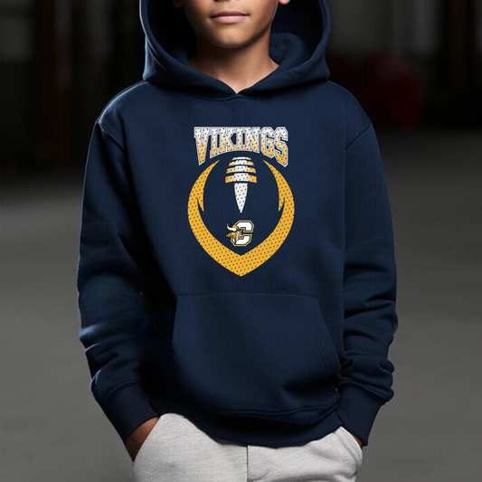 Cadillac Vikings Football UNISEX Hoodie - NAVY