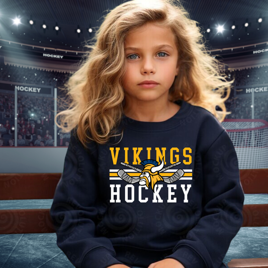 Cadillac Vikings Hockey YOUTH Crewneck Sweatshirt