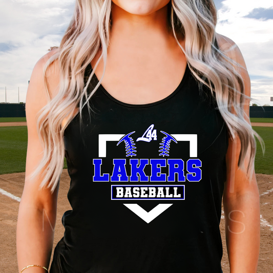 Latitude 44 Lakers Baseball ADULT Racerback Tank Top