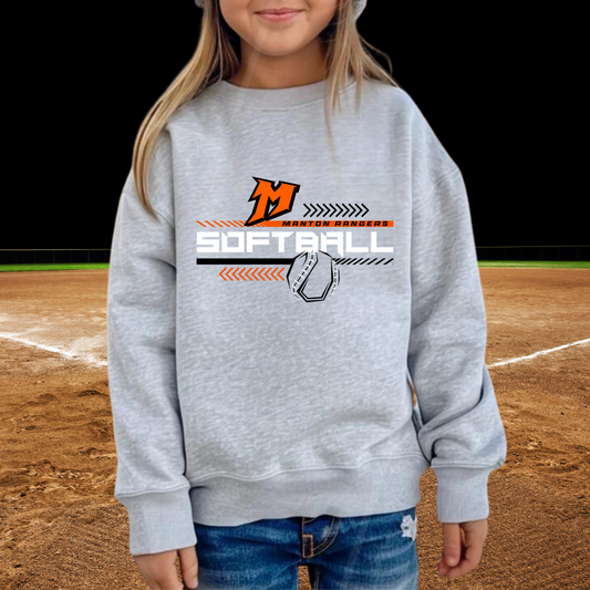 Manton Rangers Softball YOUTH Crewneck Sweatshirt
