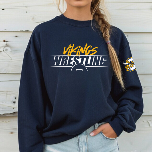 Vikings Wrestling ADULT Crewneck Sweatshirt