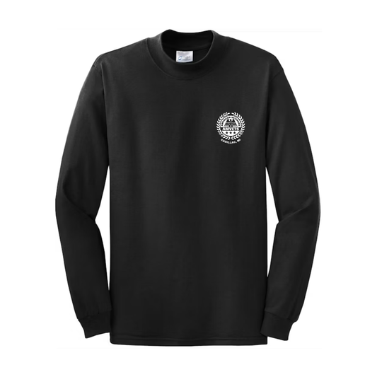 AMVETS Post #110 Long-Sleeve Mock Turtleneck (PC61M) - BLACK