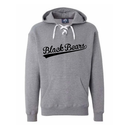 Script Black Bears Hockey ADULT Unisex Sport Lace Hoodie - OXFORD