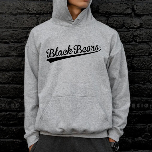 Script Black Bears Hockey YOUTH Hoodie
