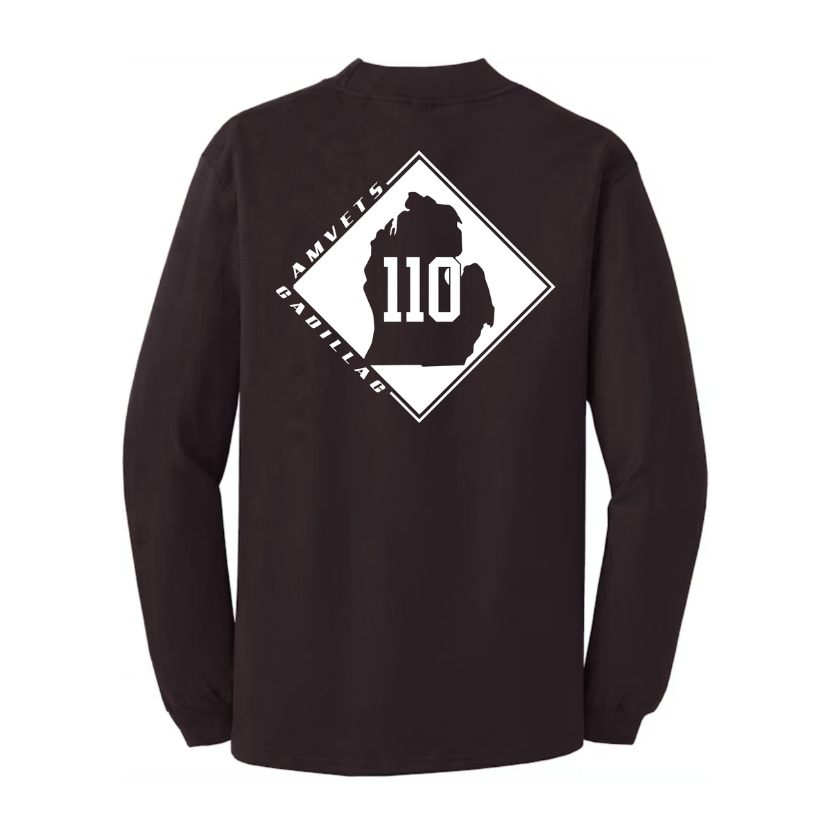 AMVETS Post #110 Long-Sleeve Mock Turtleneck (PC61M) - BLACK