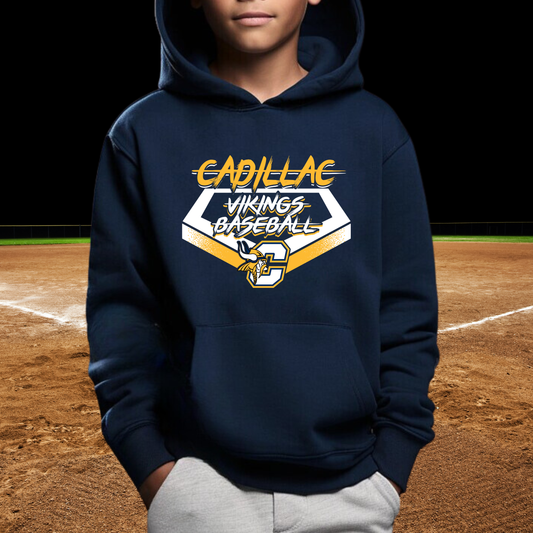 Cadillac Vikings Baseball Unisex YOUTH Hoodie