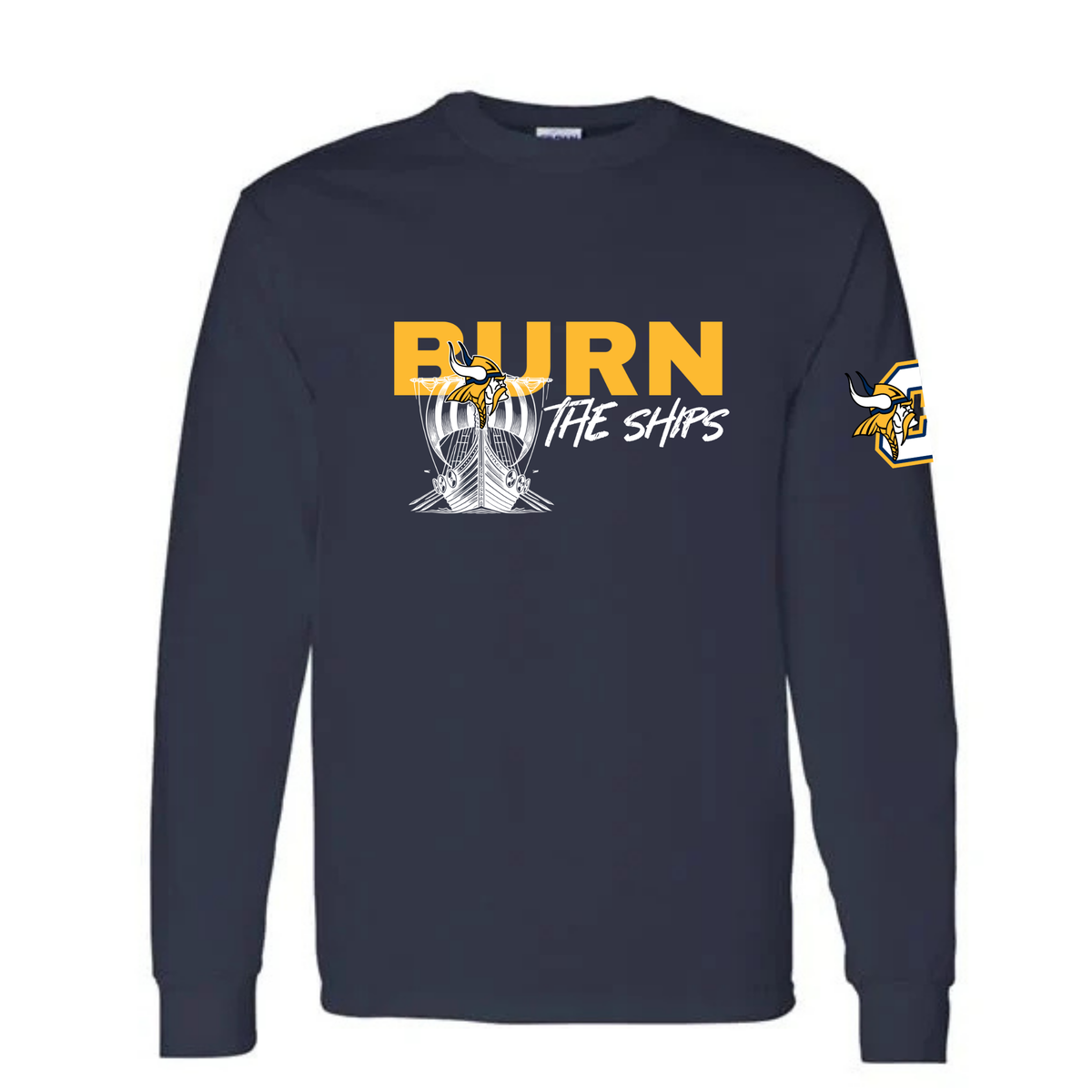 BURN THE SHIPS Cadillac Vikings Wrestling UNISEX Long-Sleeve T-Shirt