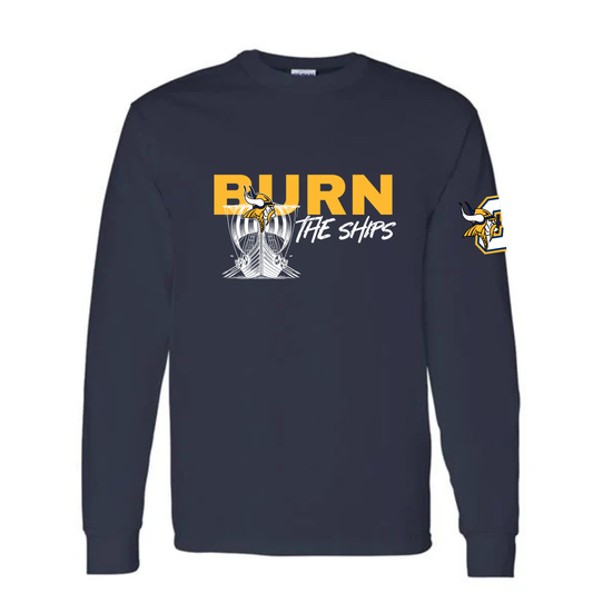 BURN THE SHIPS Cadillac Vikings Wrestling UNISEX Long-Sleeve T-Shirt