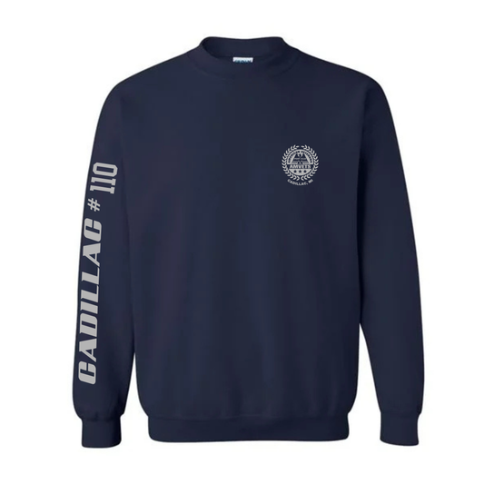 AMVETS Post #110 Crewneck Sweatshirt (G180) - NAVY
