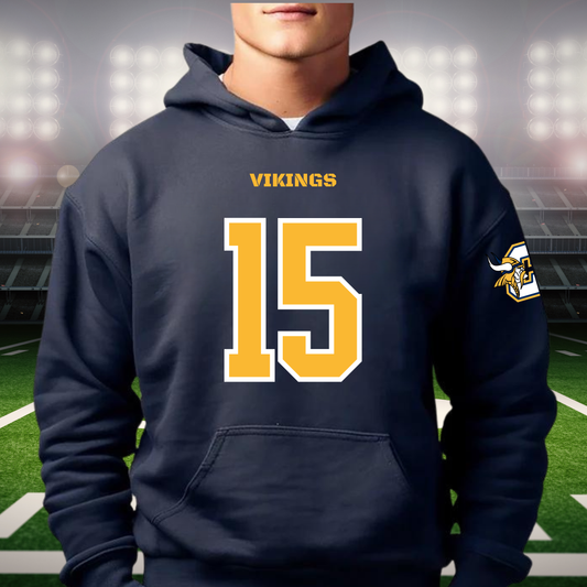 Cadillac Vikings Football Game Day Jersey ADULT Hoodie