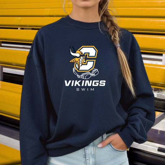Cadillac Vikings Swim ADULT Unisex Crewneck Sweatshirt