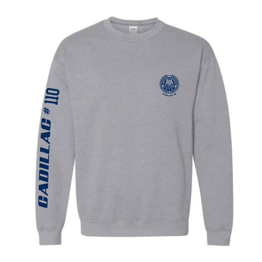 AMVETS Post #110 Crewneck Sweatshirt (G180) - SPORT GREY