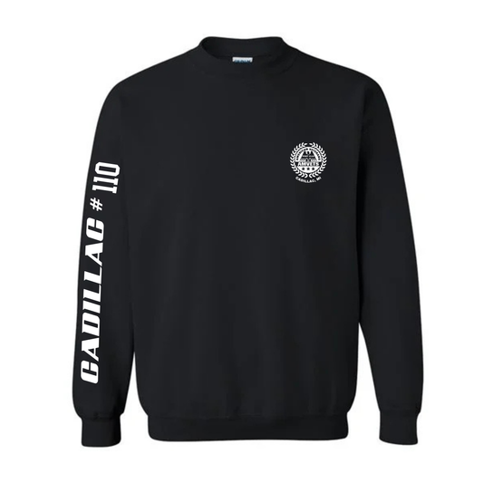 AMVETS Post #110 Crewneck Sweatshirt (G180) - BLACK