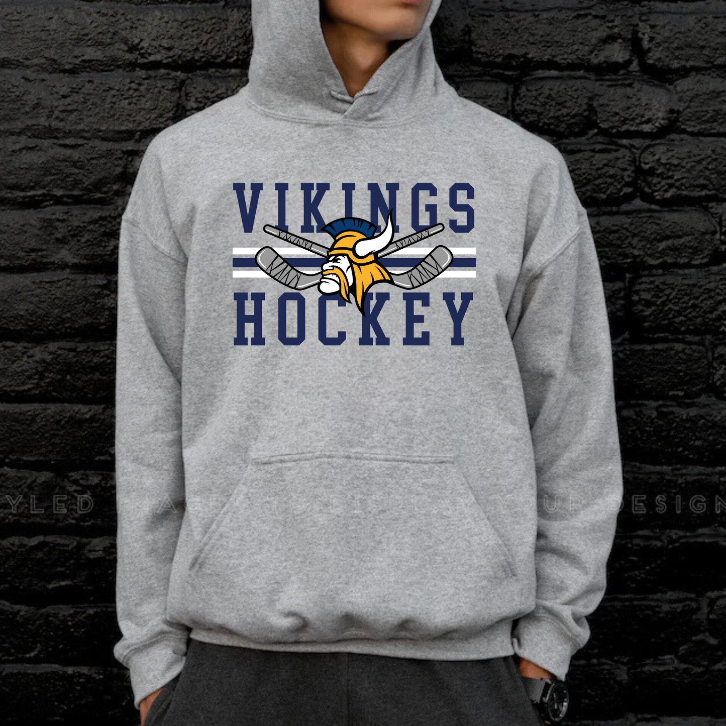 Cadillac Vikings Hockey Unisex YOUTH Hoodie