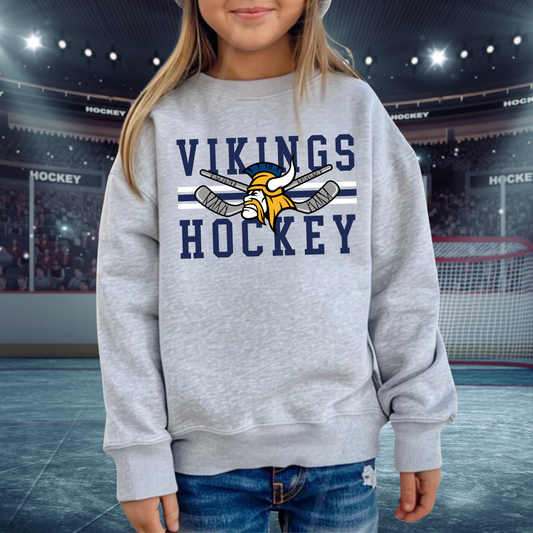 Cadillac Vikings Hockey YOUTH Crewneck Sweatshirt