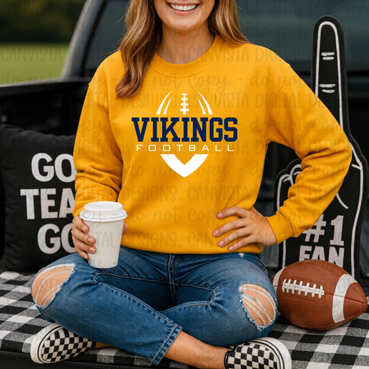 Cadillac Vikings Football ADULT Unisex Crewneck Sweatshirt