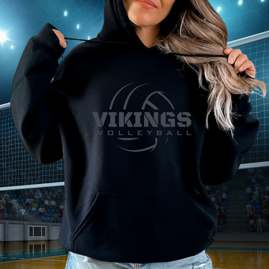 Cadillac Vikings BLACKOUT Volleyball ADULT Hoodie