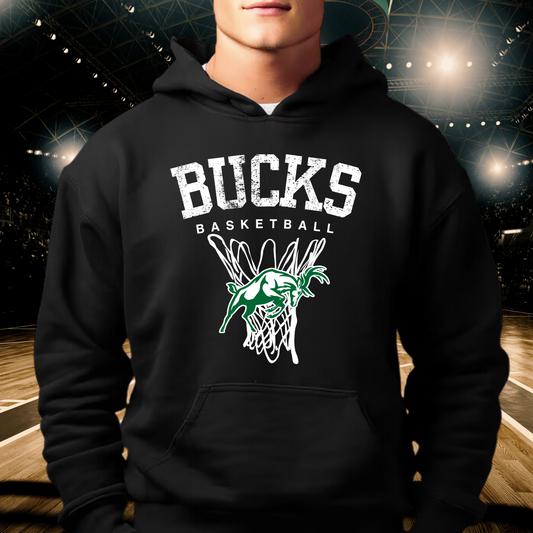 Pine River Bucks Basketball ADULT Hoodie