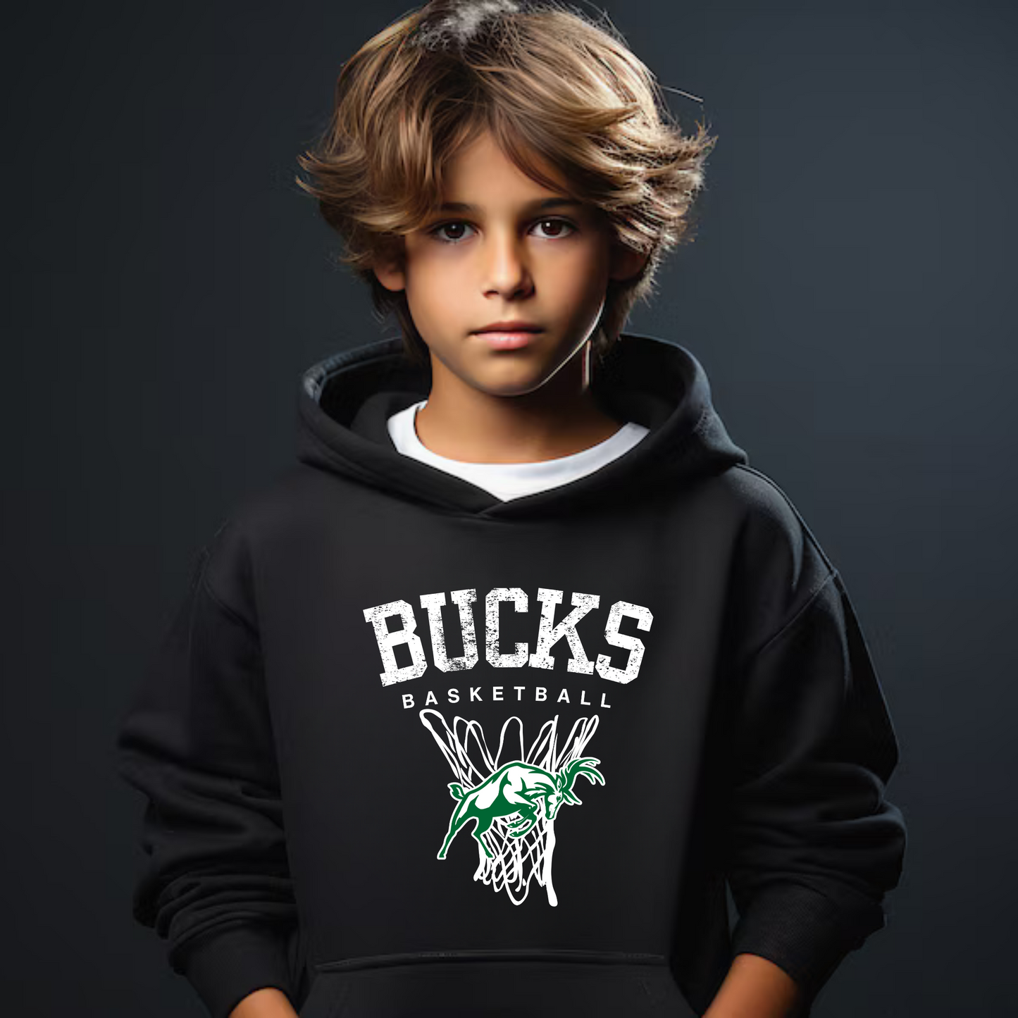 Pine River Bucks Basketball Unisex YOUTH Hoodie