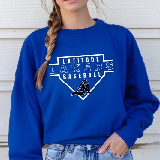 Latitude 44 Lakers Baseball ADULT Crewneck Sweatshirt