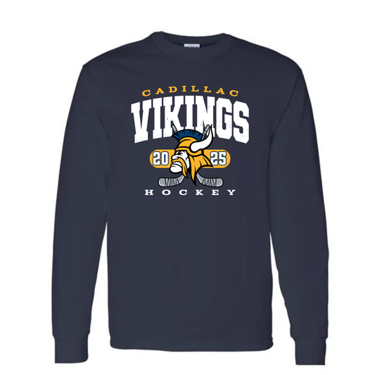 Cadillac Vikings Hockey UNISEX Long-Sleeve T-Shirt