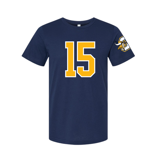 Vikings Varsity Number ADULT T-Shirt