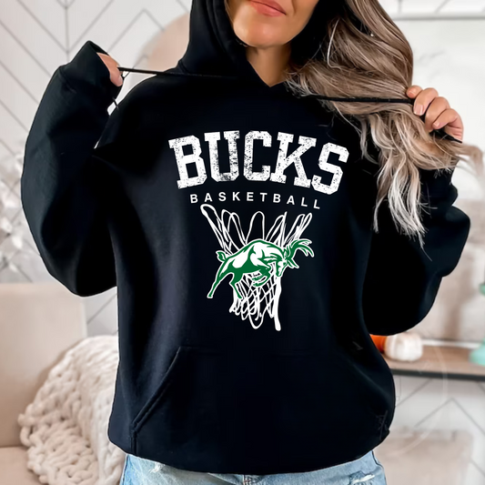 Pine River Bucks Basketball ADULT Hoodie