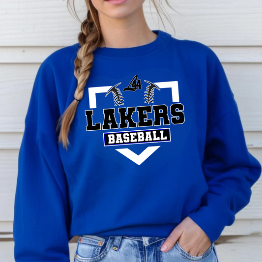 Latitude 44 Lakers Baseball ADULT Crewneck Sweatshirt