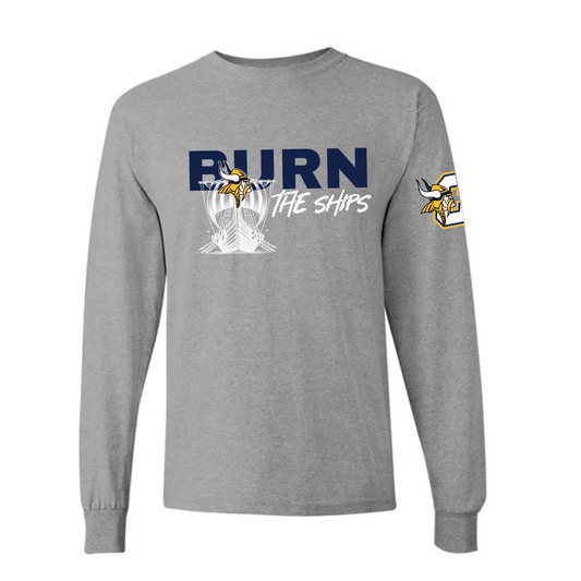 BURN THE SHIPS Cadillac Vikings Wrestling UNISEX Long-Sleeve T-Shirt