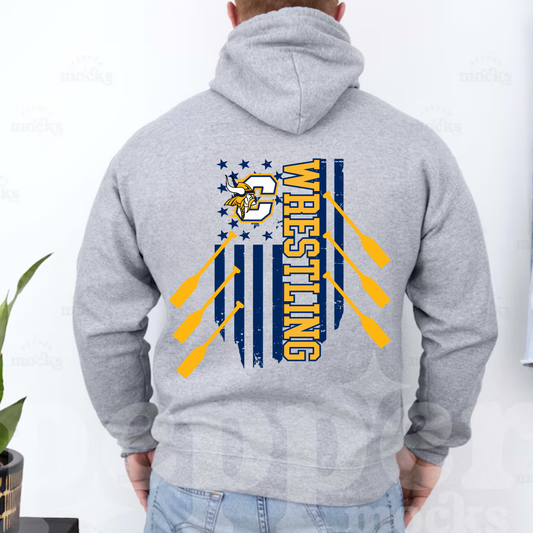 Cadillac Wrestling Flag ADULT Hoodie