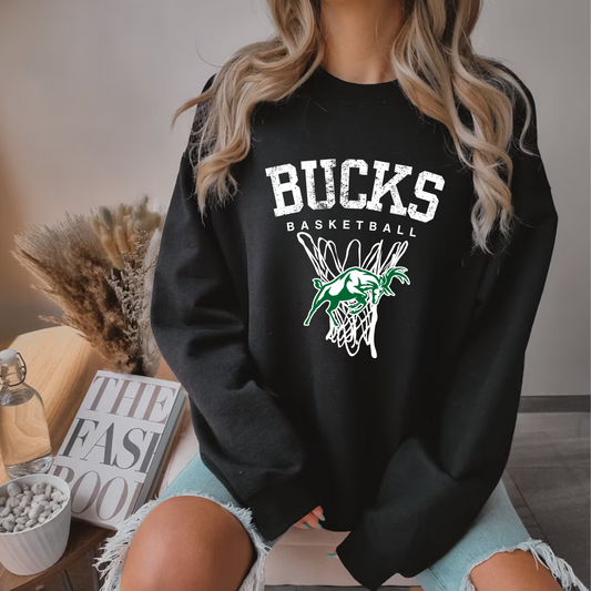 Pine River Bucks Basketball ADULT Crewneck Sweatshirt