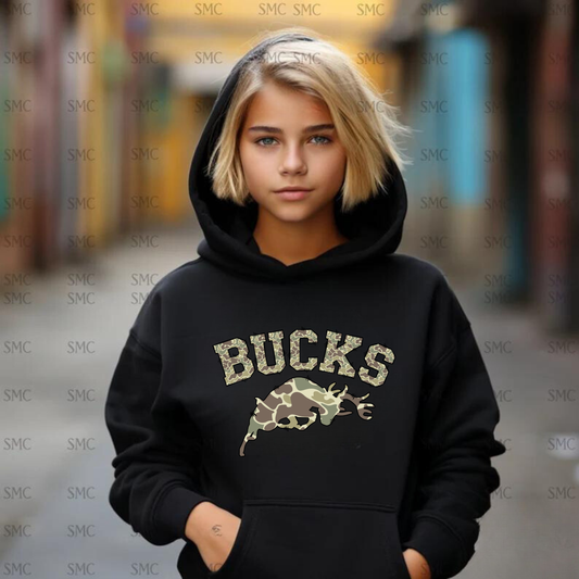 Pine River Bucks Old School Camo YOUTH Hoodie