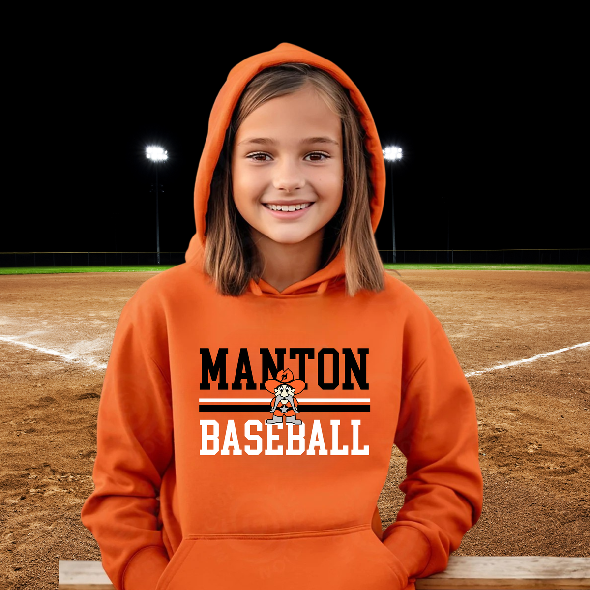 Manton Rangers Baseball Unisex YOUTH Hoodie