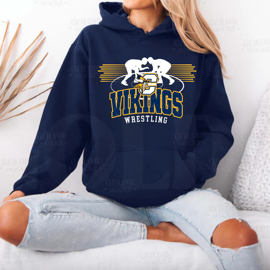 Vikings Wrestling ADULT Hoodie