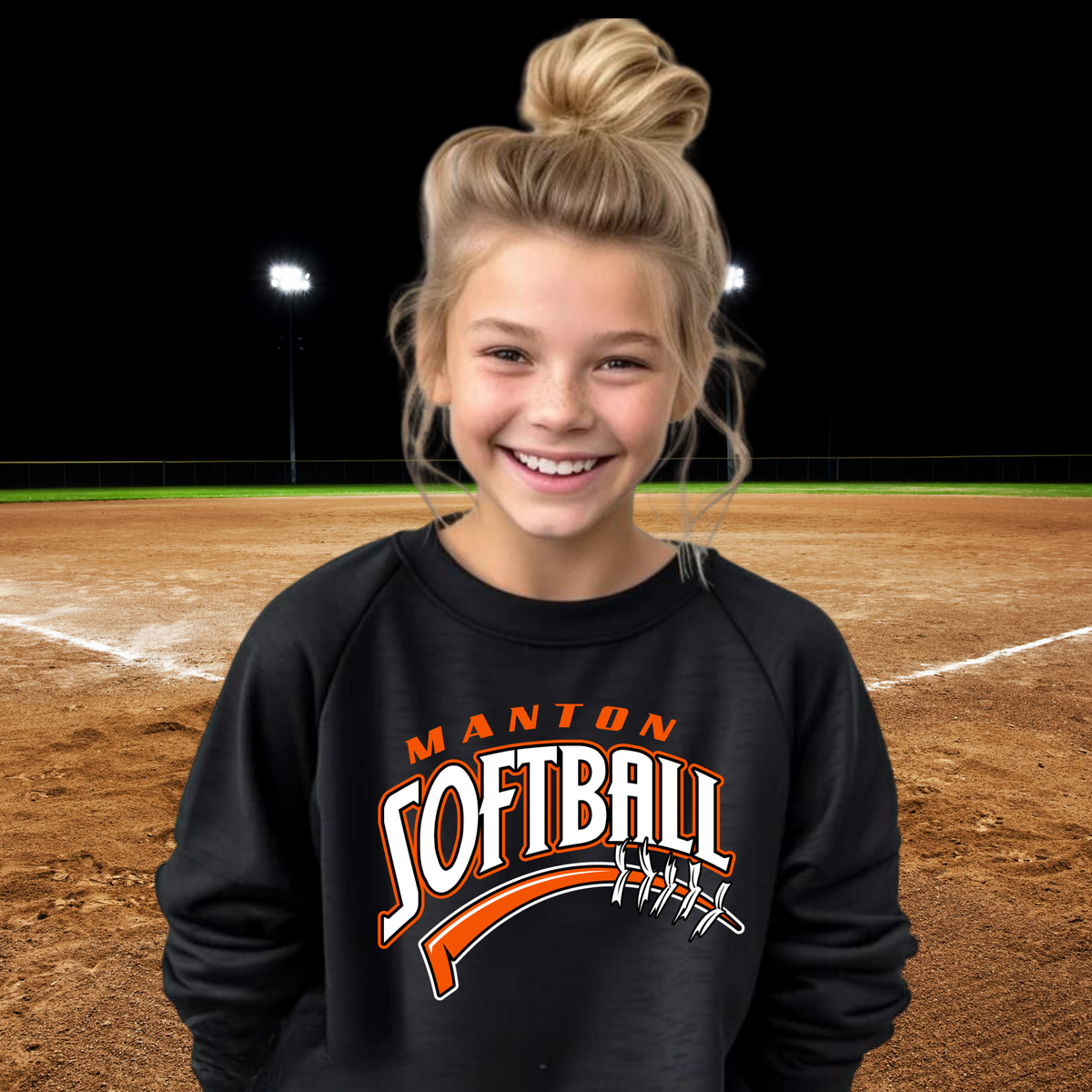 Manton Rangers Softball YOUTH Crewneck Sweatshirt