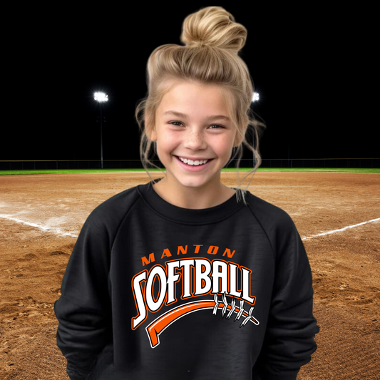 Manton Rangers Softball YOUTH Crewneck Sweatshirt