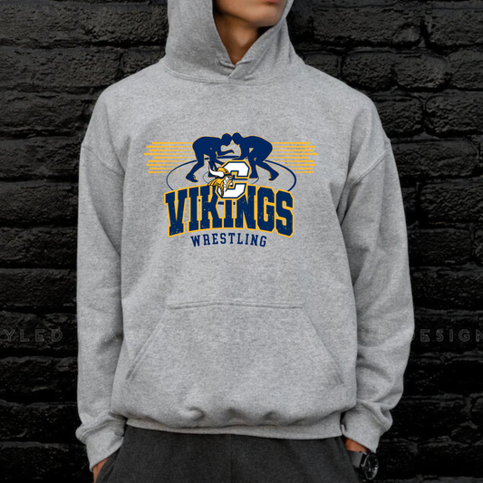 Vikings Wrestling ADULT Hoodie