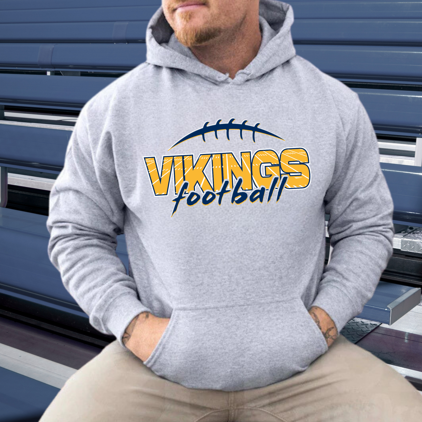 Cadillac Vikings Football UNISEX Hoodie - SPORT GREY