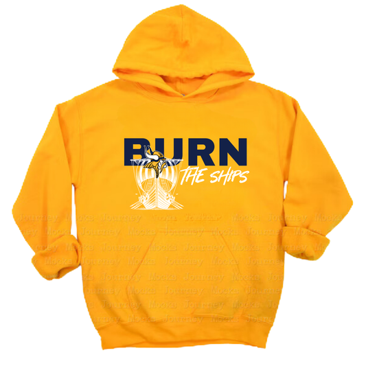 BURN THE SHIPS Cadillac Vikings Wrestling Unisex YOUTH Hoodie