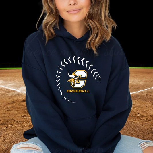 Cadillac Vikings Baseball ADULT Hoodie