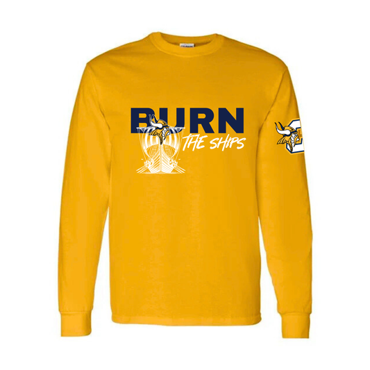 BURN THE SHIPS Cadillac Vikings Wrestling UNISEX Long-Sleeve T-Shirt