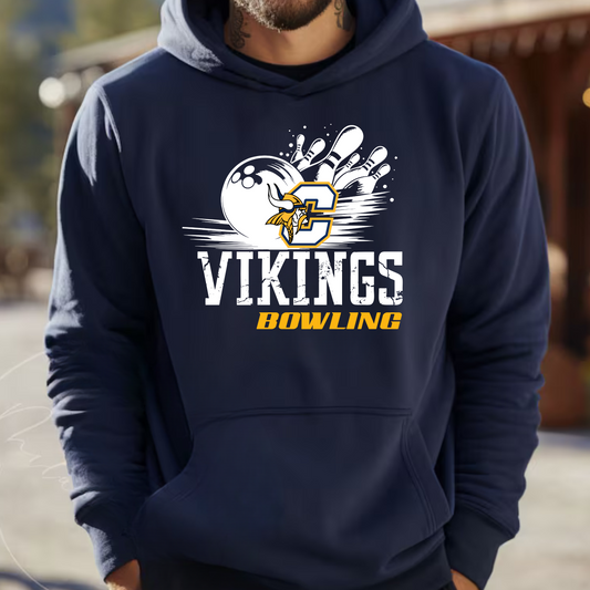 Cadillac Vikings Bowling ADULT Hoodie