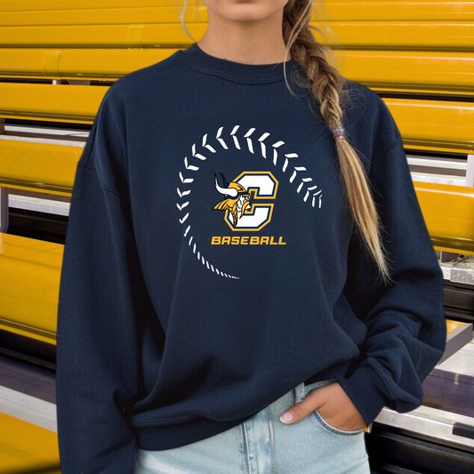 Cadillac Vikings Baseball ADULT Crewneck Sweatshirt