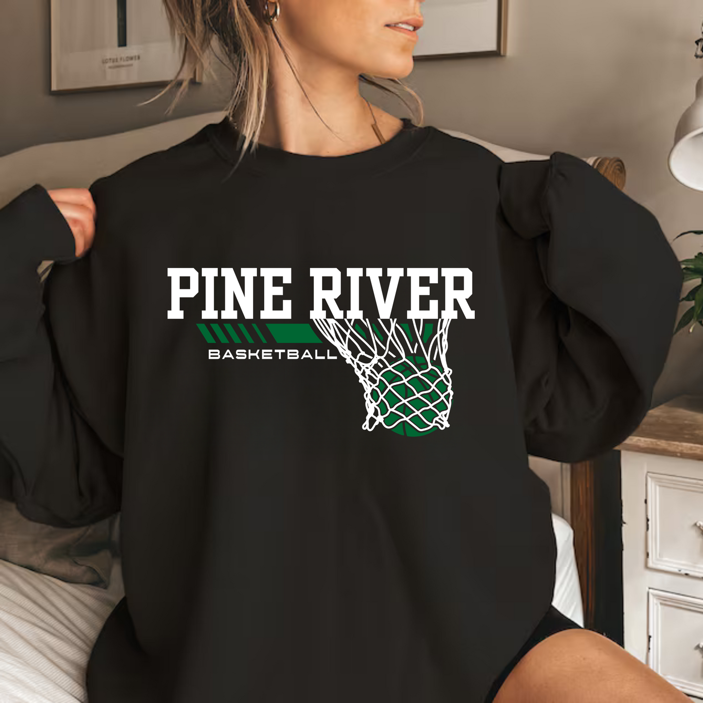 Pine River Bucks Basketball ADULT Crewneck Sweatshirt